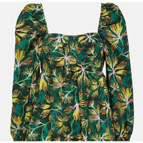 ULLA JOHNSON Alita floral cotton minidress in Tigerlilly NWT Size 4 - Picture 5 of 10